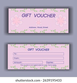 Vector illustration. Design for invitation, certificate, gift coupon, ticket, voucher, diploma etc. Gift voucher template.
