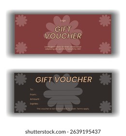 Vector illustration. Design for invitation, certificate, gift coupon, ticket, voucher, diploma etc. Gift voucher template.
