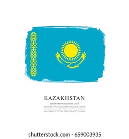 Vector illustration design of Kazakhstan flag layout