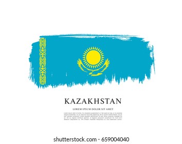 Vector illustration design of Kazakhstan flag layout