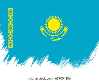 Vector illustration design of Kazakhstan flag layout
