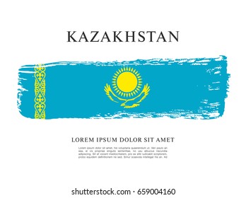 Vector illustration design of Kazakhstan flag layout