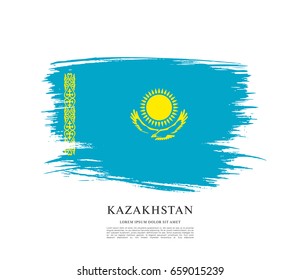 Vector illustration design of Kazakhstan flag layout