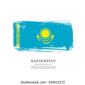 Vector illustration design of Kazakhstan flag layout