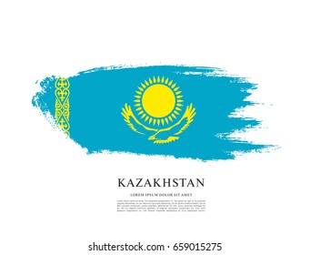 Vector illustration design of Kazakhstan flag layout