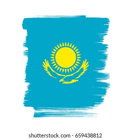 Vector illustration design of Kazakhstan flag layout
