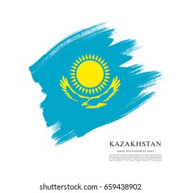 Vector illustration design of Kazakhstan flag layout