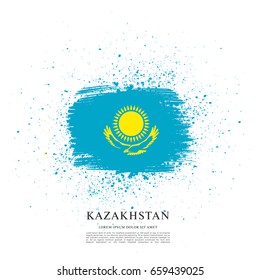Vector illustration design of Kazakhstan flag layout