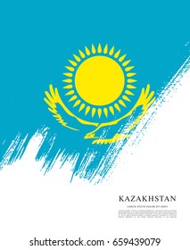 Vector illustration design of Kazakhstan flag layout