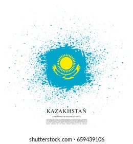 Vector illustration design of Kazakhstan flag layout