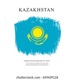 Vector illustration design of Kazakhstan flag layout