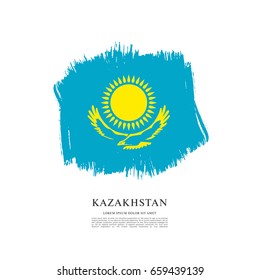 Vector illustration design of Kazakhstan flag layout
