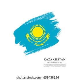 Vector illustration design of Kazakhstan flag layout