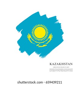 Vector illustration design of Kazakhstan flag layout