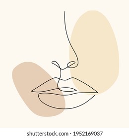 vector illustration design line art abstract woman girl person creative young background outline minimalism print style glamour pencil trendy doodle modern face element fashion beauty people poster   