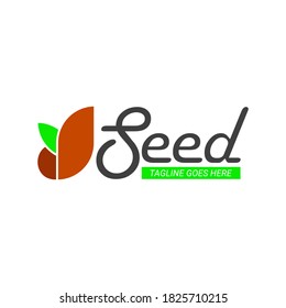 diseño de ilustración vectorial semilla de logotipo, este logotipo es adecuado para ilustraciones, cubiertas, libros, banners, pegatinas, empresas, .etc