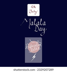 Diseño de ilustraciones vectoriales para el Día de Malala 
