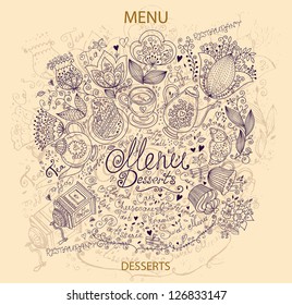 Vector illustration for design menu
