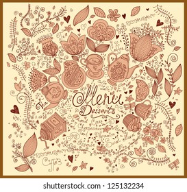 Vector illustration for design menu and invitations