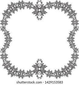 Vector illustration design modern flower frame for style of greeting card