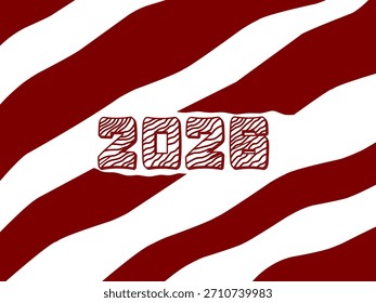 Diseño de Ilustración vectorial del número 2026. Concepto del año Nuevo para el diseño y los saludos del año nuevo.