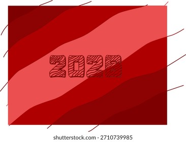 Diseño de Ilustración vectorial del número 2026. Concepto del año Nuevo para el diseño y los saludos del año nuevo.