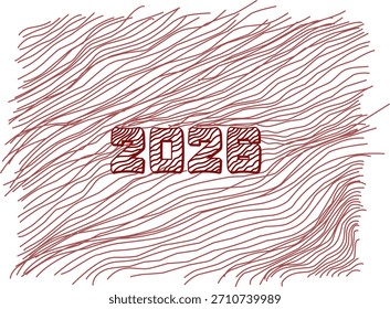 Vector illustration design of number 2026. New year concept for new year design and greetings.