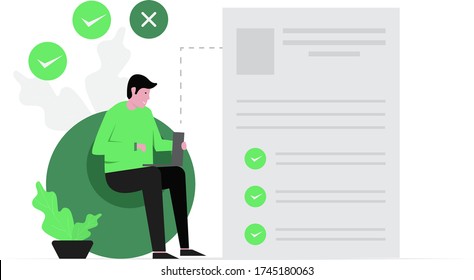 Vector illustration design of online job vacancies / recruitment