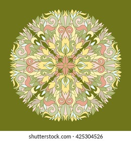 Vector illustration with design ornamental circle element