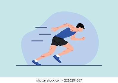 vector illustration design of people running sports