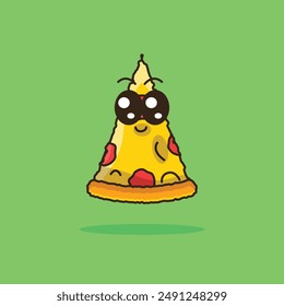 vector illustration design of pizza with bright colors