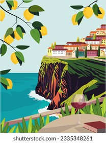 Vector illustration. Design for poster, travel poster, banner, postcard, package design.