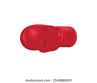 vector illustration design of a red boxing glove which is usually used in the sport of boxing, apart from absorbing blows, it also protects the hands of athletes or boxers