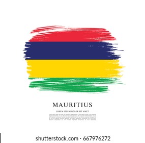 Vector illustration design of the Republic of Mauritius flag