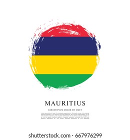 Vector illustration design of the Republic of Mauritius flag