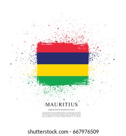 Vector illustration design of the Republic of Mauritius flag