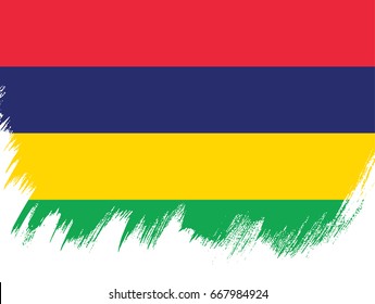 Vector illustration design of the Republic of Mauritius flag