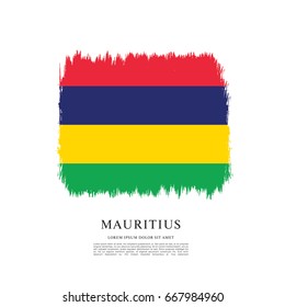 Vector illustration design of the Republic of Mauritius flag