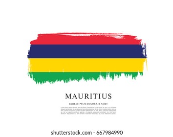 Vector illustration design of the Republic of Mauritius flag