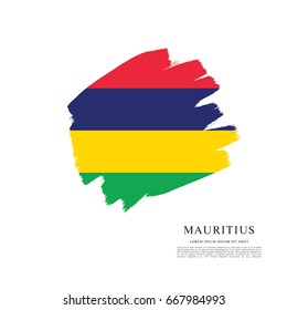 Vector illustration design of the Republic of Mauritius flag