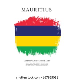 Vector illustration design of the Republic of Mauritius flag