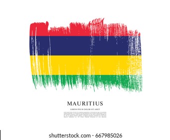 Vector illustration design of the Republic of Mauritius flag