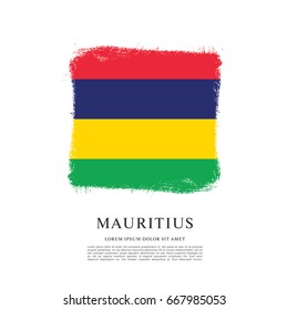 Vector illustration design of the Republic of Mauritius flag