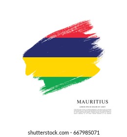 Vector illustration design of the Republic of Mauritius flag