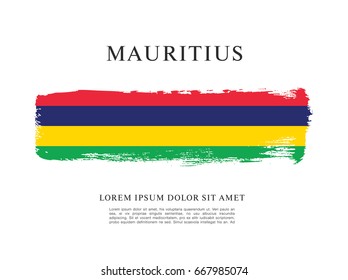 Vector illustration design of the Republic of Mauritius flag