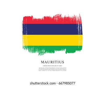 Vector illustration design of the Republic of Mauritius flag
