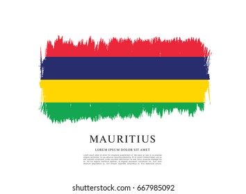 Vector illustration design of the Republic of Mauritius flag