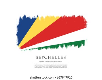 Vector illustration design of the Republic of Seychelles flag layout