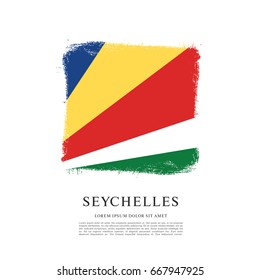 Vector illustration design of the Republic of Seychelles flag layout