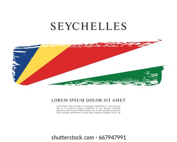 Vector illustration design of the Republic of Seychelles flag layout